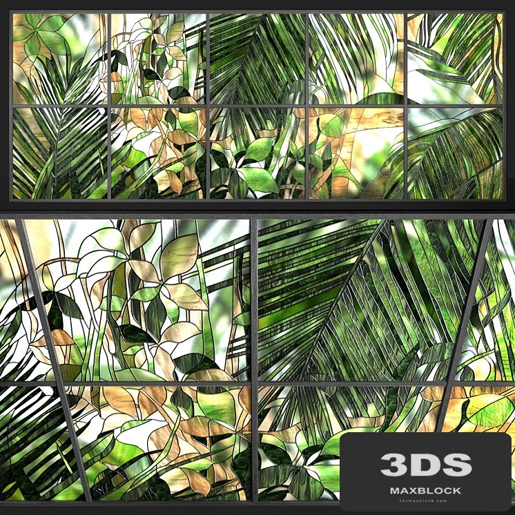 Stained-glass window "Tropics"