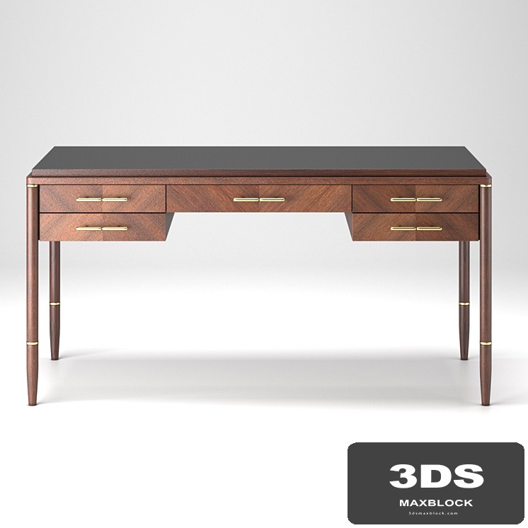 Pattern Desk with 5 drawers