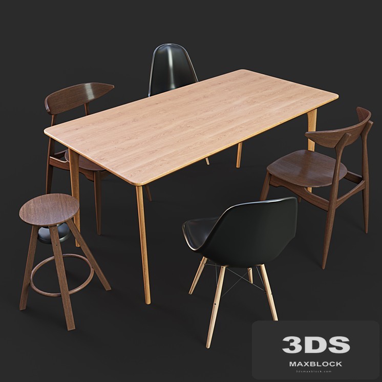 Set of table and chairs