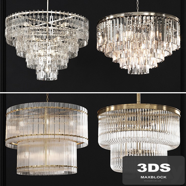 4 type Restoration Hardware Round Chandelier Set 003