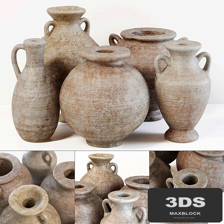 Dishes old history n1 / Old clay jugs