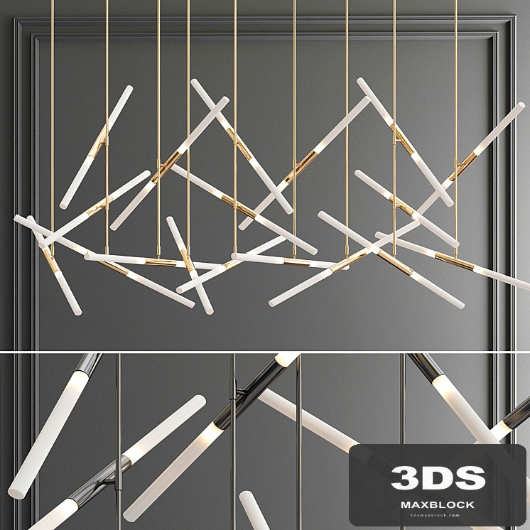 Multi LED Tube Pendant Big