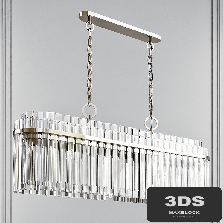 Beckett Burnished Brass 7 Light Linear Chandelier by Chapman & Myers