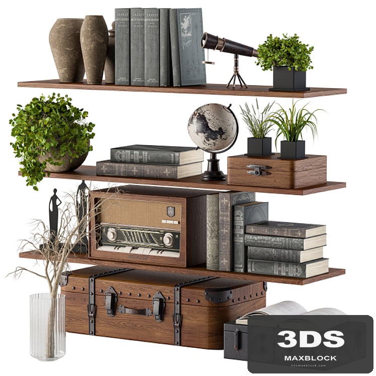 Decorative Set on Shelves 02