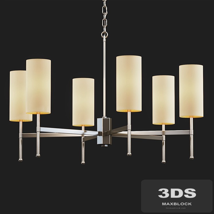 Tigermoth lighting - Stem chandelier with silk