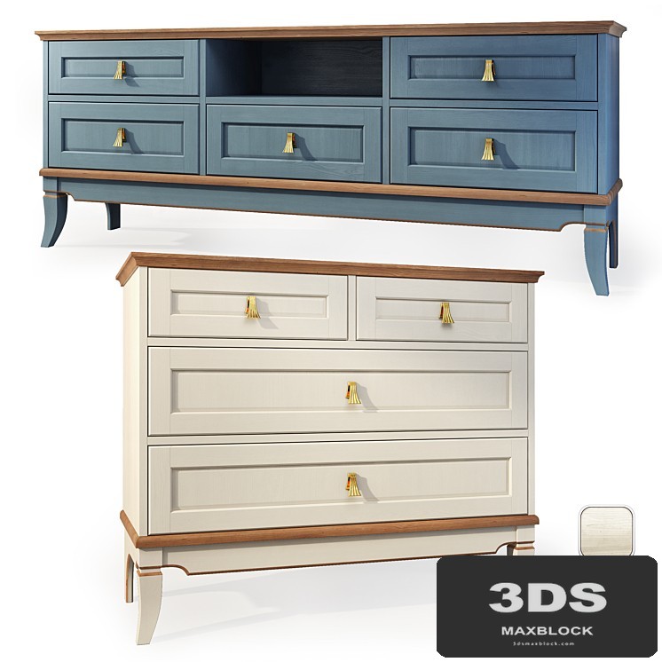 Dresser and TV stand Thelma, Gomeldrev. Dresser, Tvstand