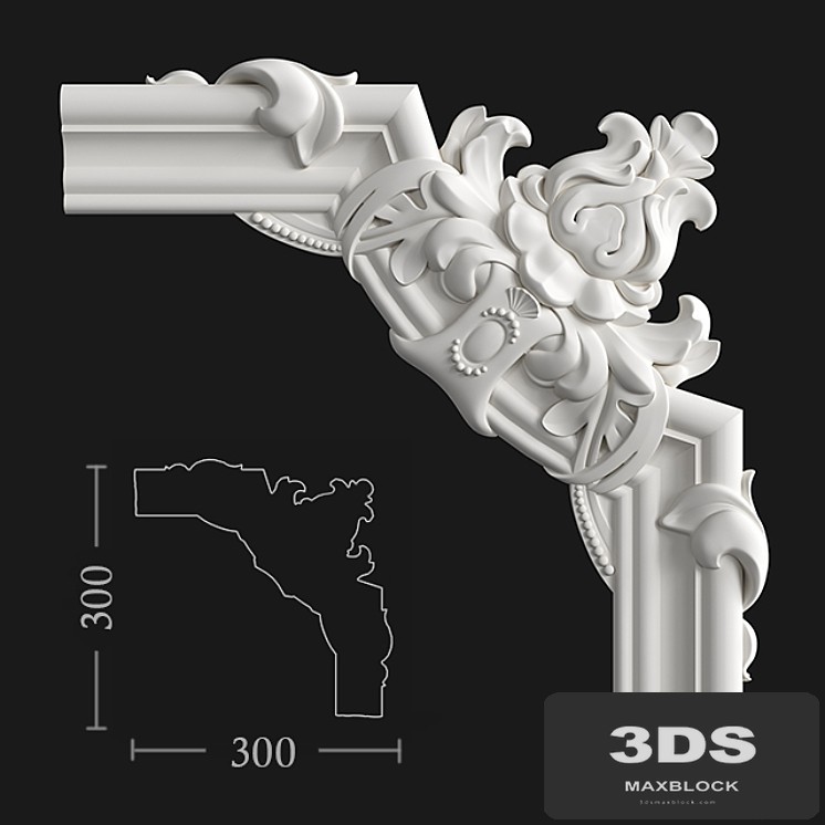 Corner element Gaudi Decor CF3007A