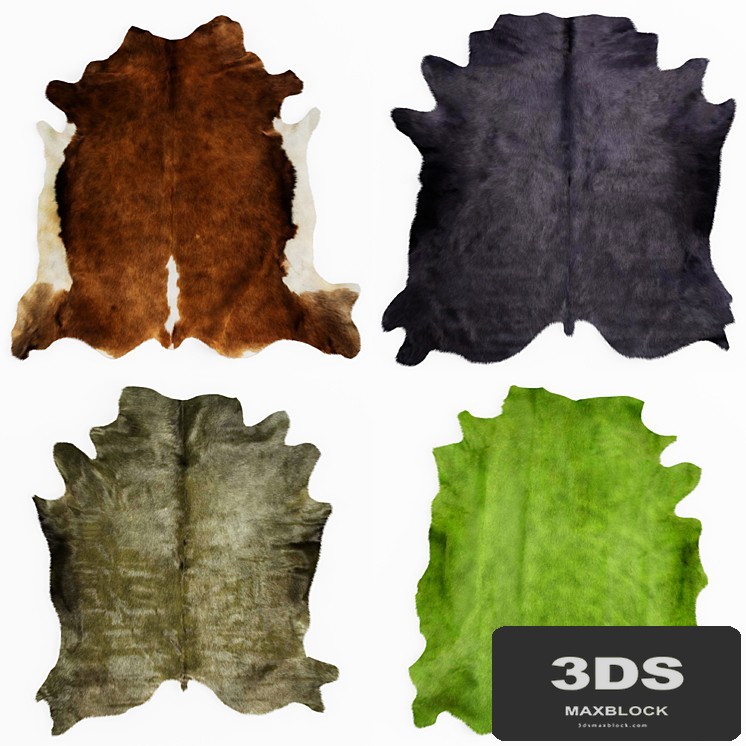 Four rugs from animal skins 06