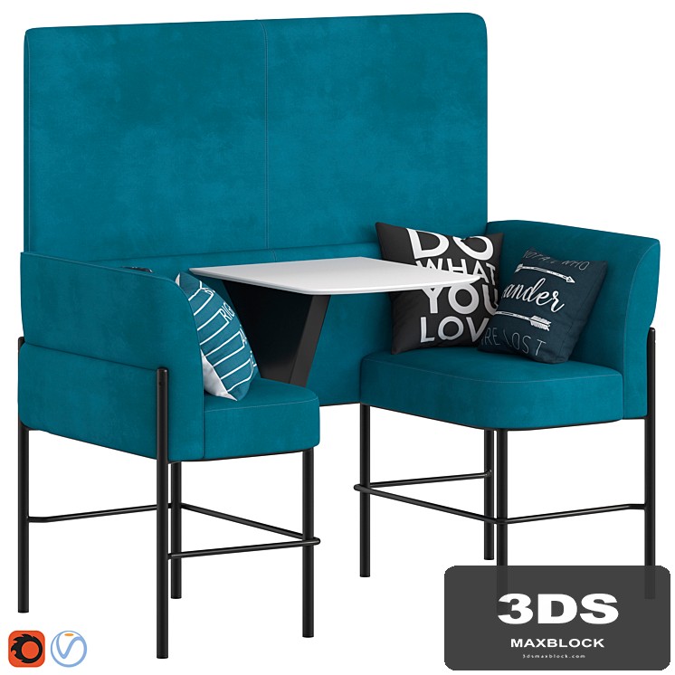 Herman Miller Hue Lounge Furniture high with wall