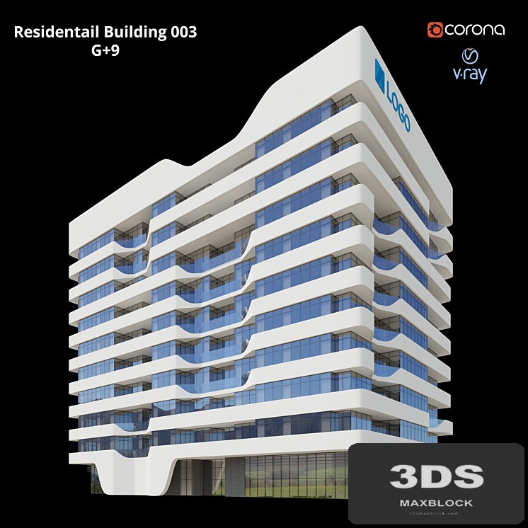 Modern Residential Building 003 _ G + 9
