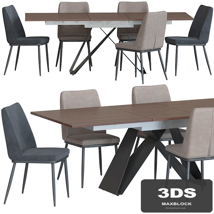 Table Marshall and Chair Joss by IModern
