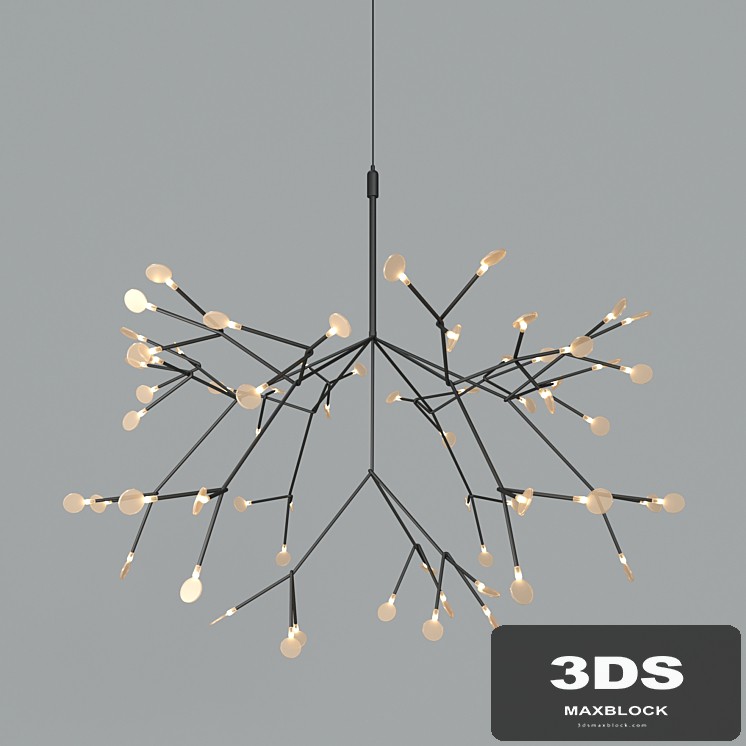 Chandelier Led Petals Black