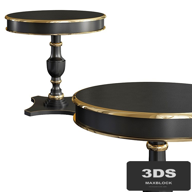 La Casa Grifoni ROUND SPIRAL SIDE TABLE
