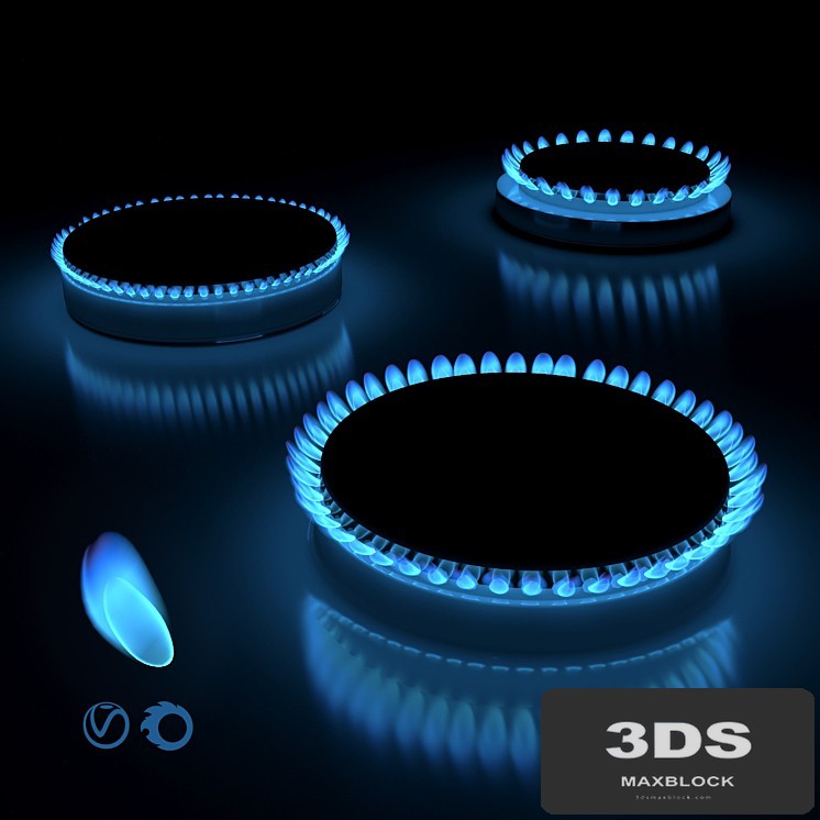 Gas hob flame