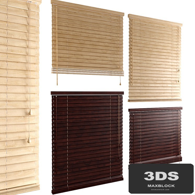Horizontal bamboo blinds