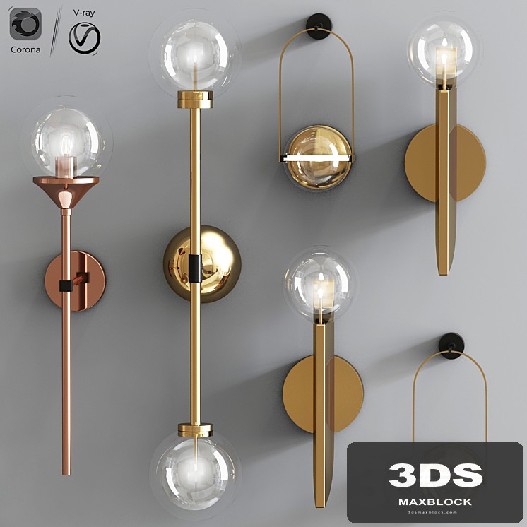 Wall Lamp Scone Set 04