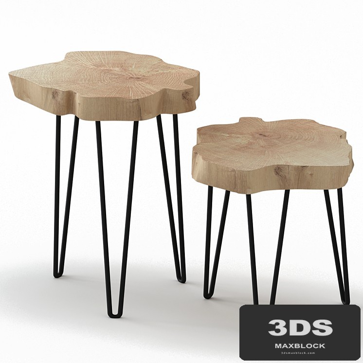Slab coffee tables.