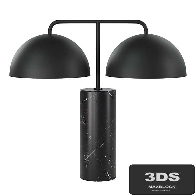 CB2 - Domes Black Marble Table Lamp