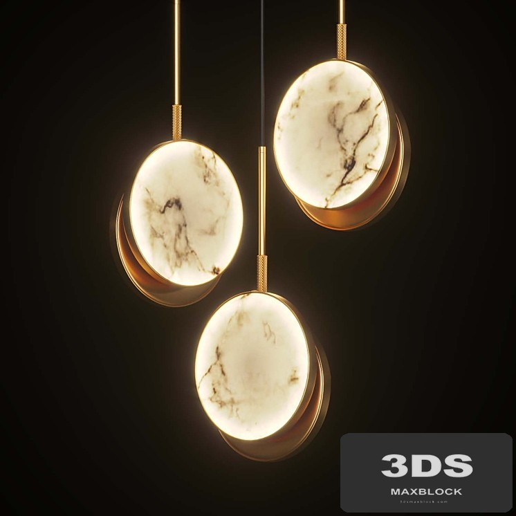 Marble Disc Pendant Lamp Lamar