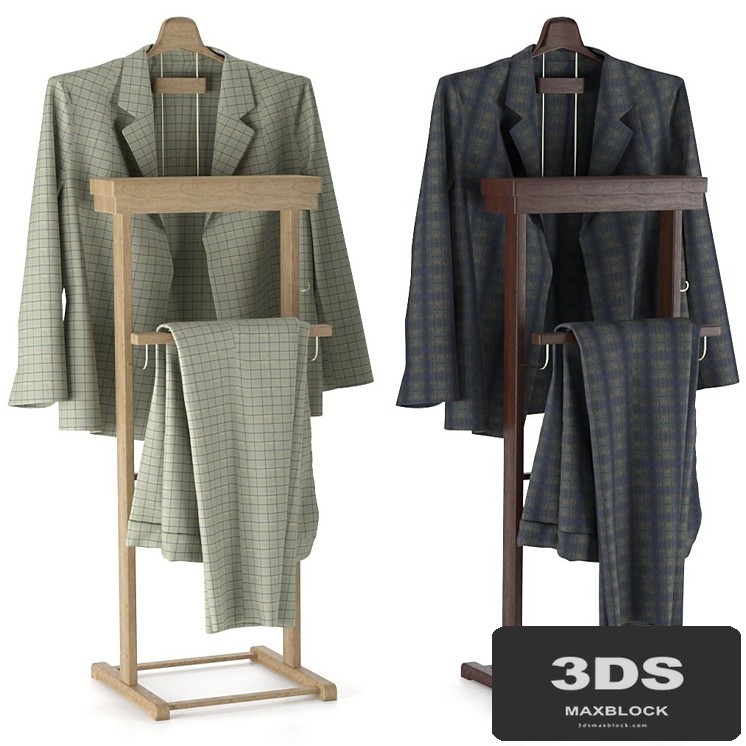 Floor hanger for suit and clothes with shelf