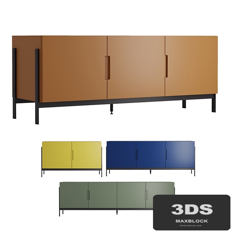 LOW RECTANGULAR FLOAT SIDEBOARD. Novamobili.
