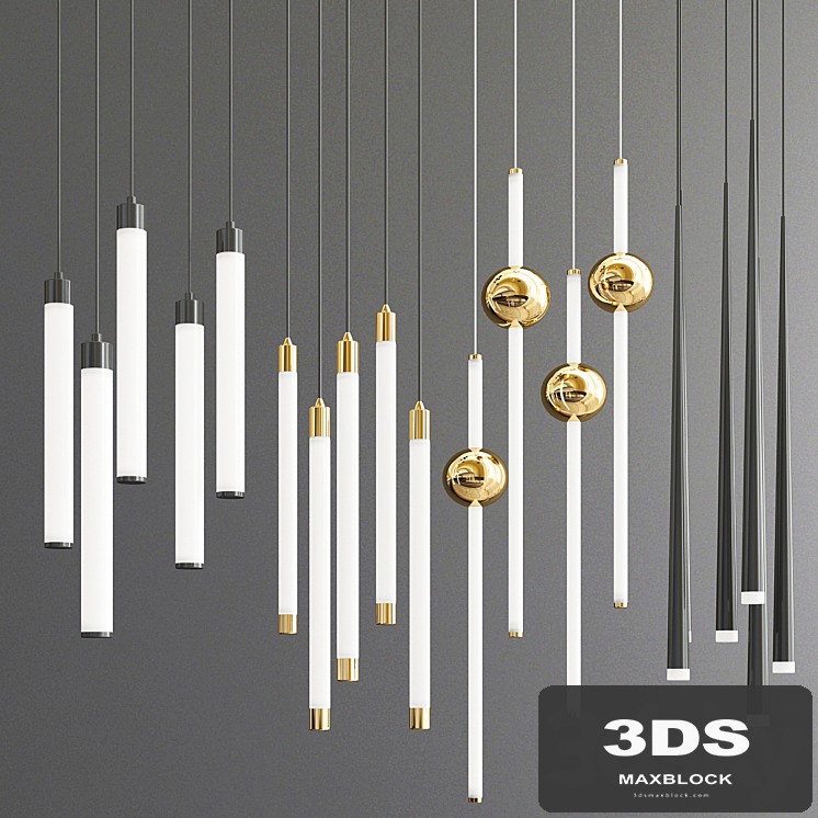 Four hanging lamps