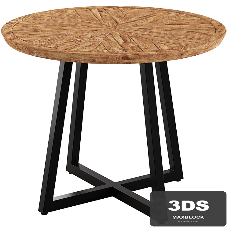 Crisal Decoration Wooden Round Table