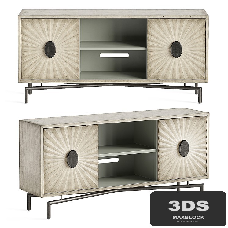 Coast to Coast Dayton Media Credenza in Cream