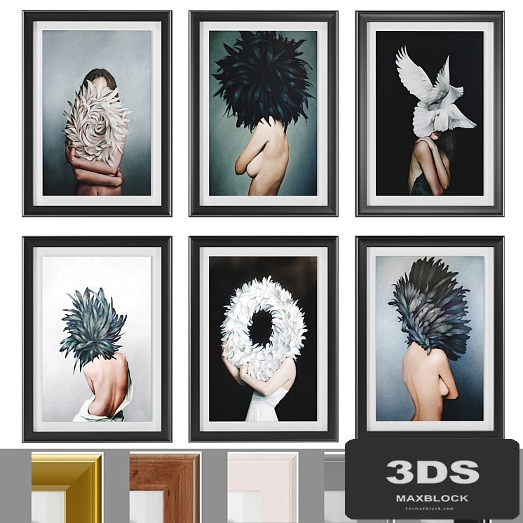 Art Frams 9- Girl With Feather By 6 Frams