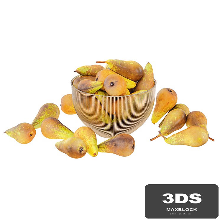 Pear Conference in Decorative Metal Vase - View 1