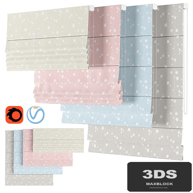 Roman Curtains 36 | Twinkling stars