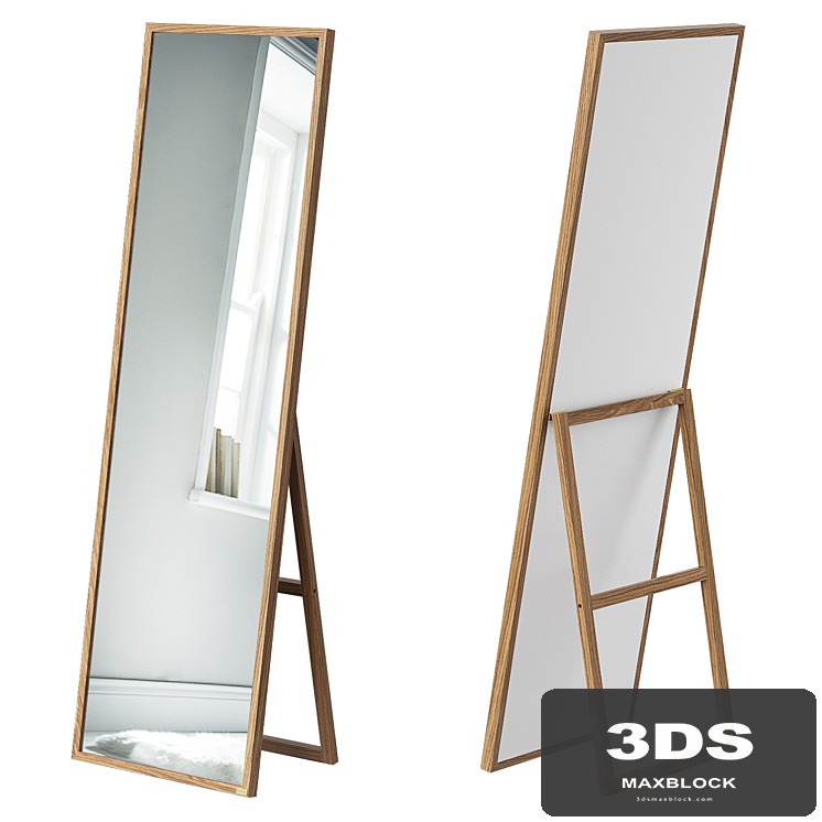 Cox & Cox Oak Full Length Standing Mirror - View 1