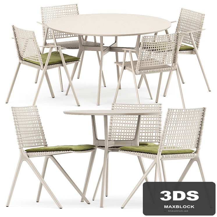 BRANCH ARMCHAIR and CHAIR and BRANCH TABLE by TRIBU - View 1