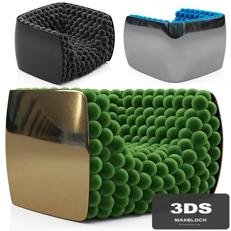 Blueberry Armchair by Carlo Colombo