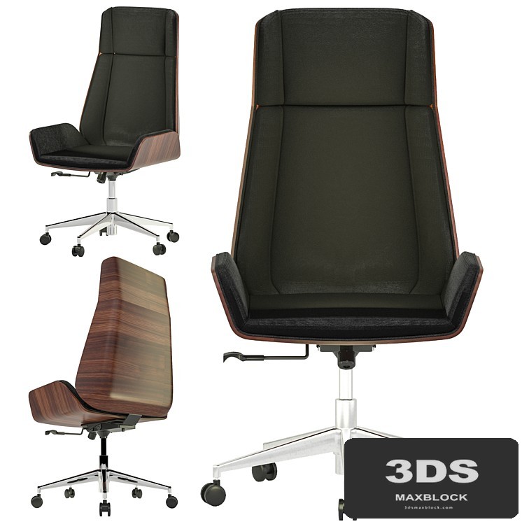 Hazel high back leather chair
