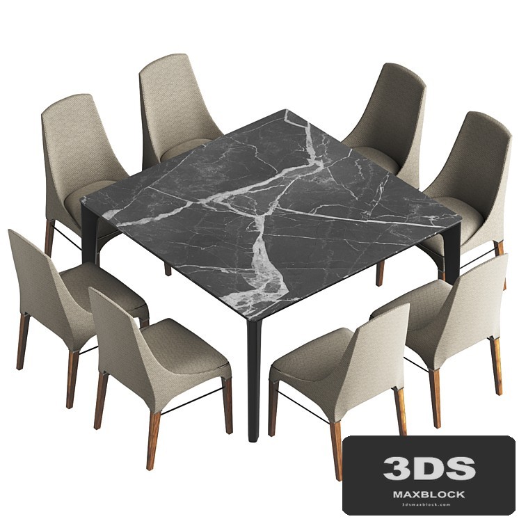 Kelly Chair & versus Table by Bontempi Casa