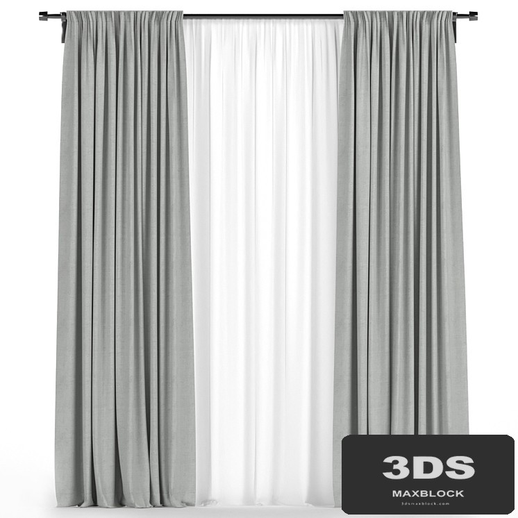 Curtains with tulle