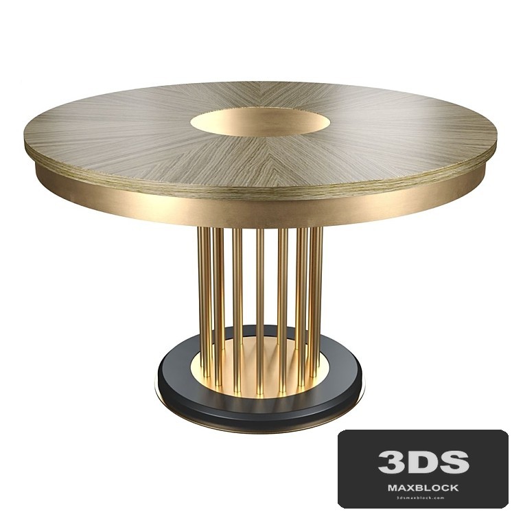 OM Round Brass Dining Table S018 Any-Home