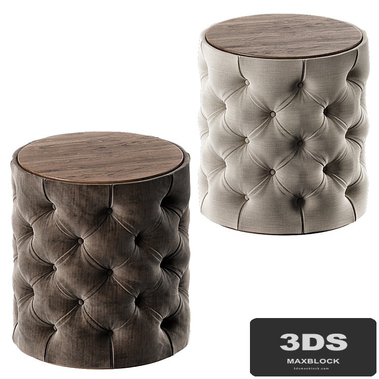 Grace Round Tufted Ottoman