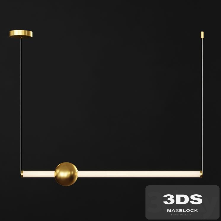 Pendant light Lampatron BRANT LONG Brass