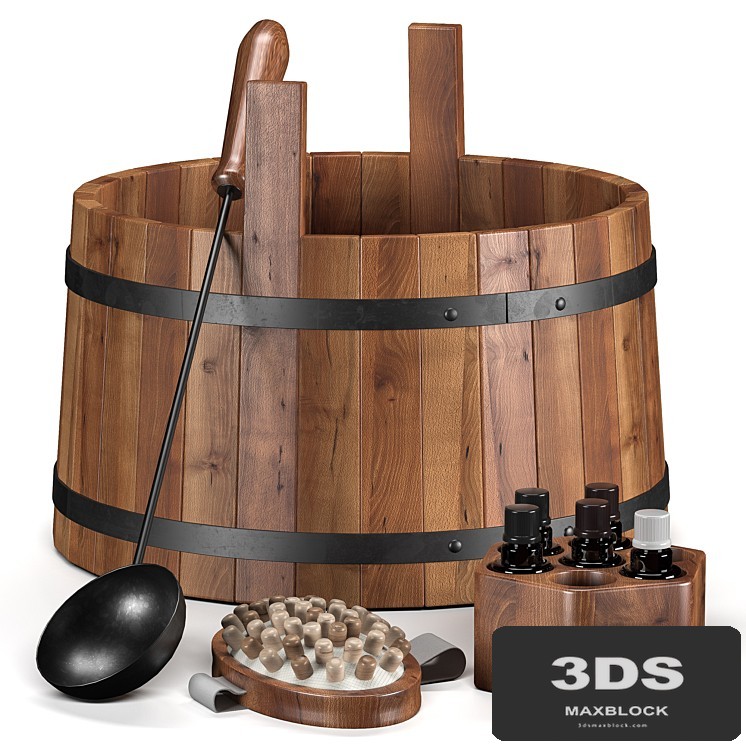 Sauna bath decor set