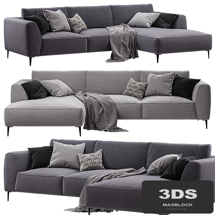 Chateau dAx - Dudy (Corner fabric sofa)