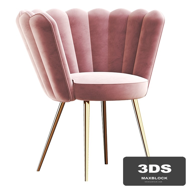 Vivian Velvet Cocktail Chair Rose