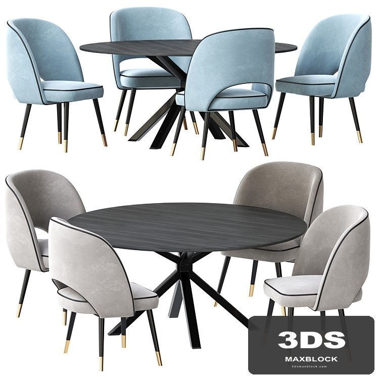Dining set Ralf table Cliff chair