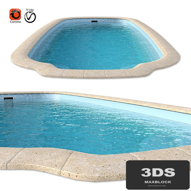 3D Composite pool Basin Atlantic Premium