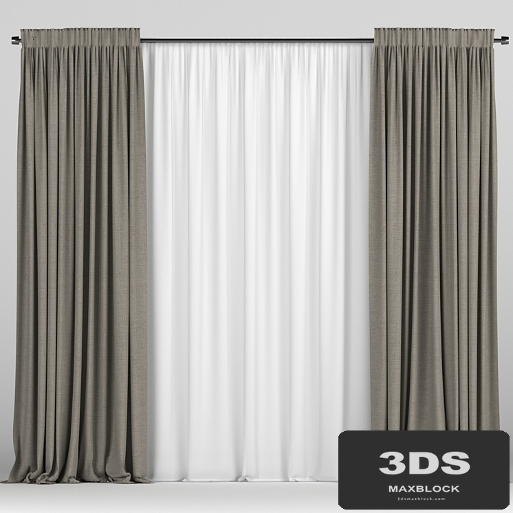 Curtains with tulle