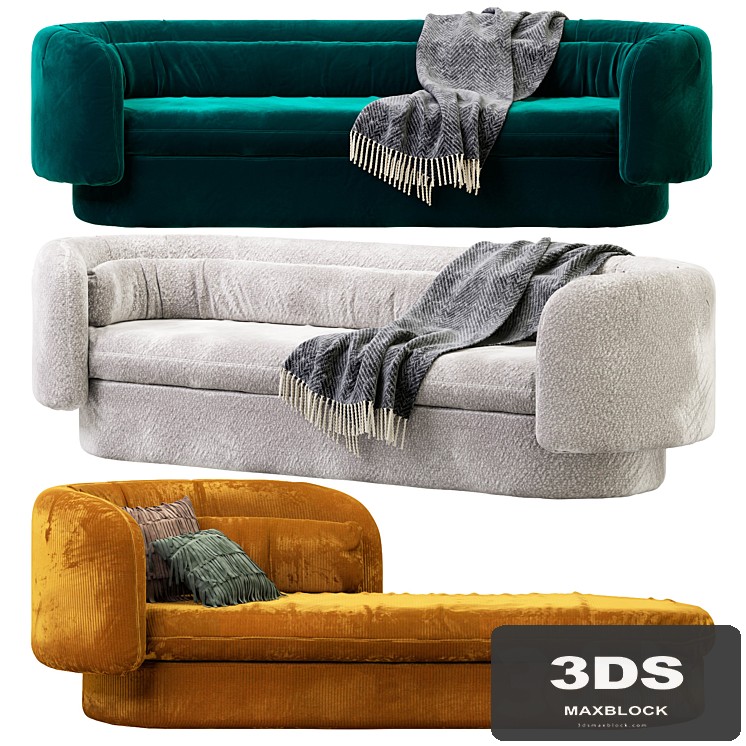Group Philippe Malouin for SCP Chaise Lounge and Sofa