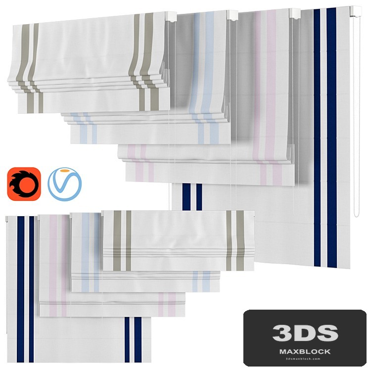 Roman Curtains 74 | Pottery Barn Kids | Harper Classic Border Cordless Blackout Roman Shade