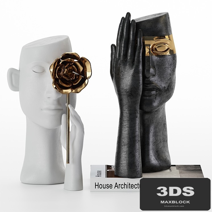 One eye face vases