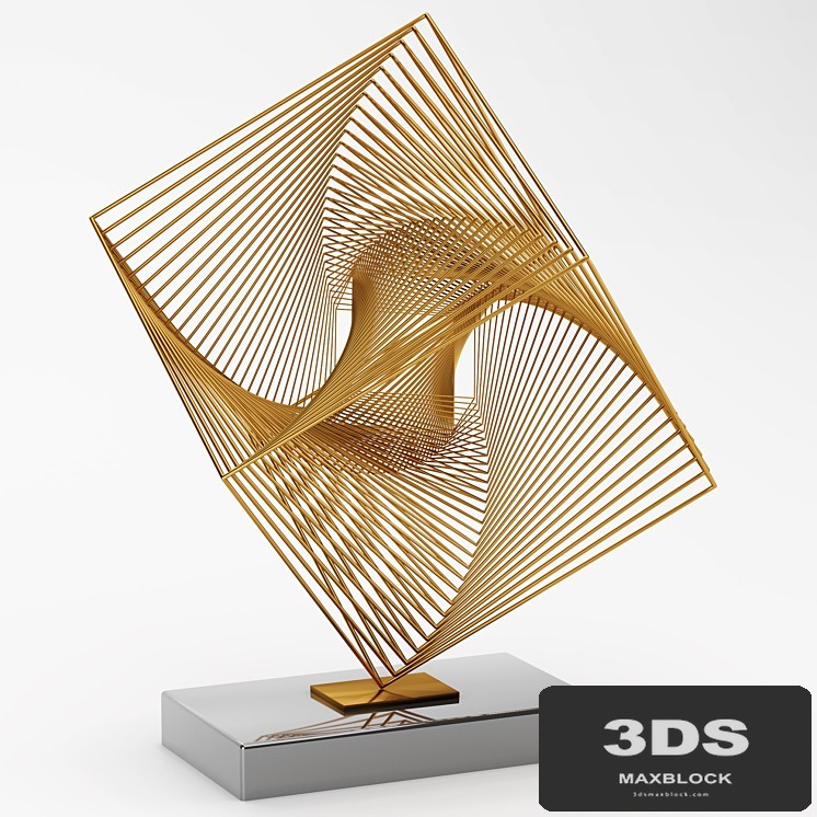 Abstract sculpture hypercube